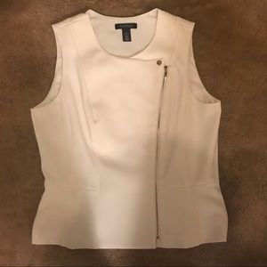 WHBM Sleeveless Moto Blouse